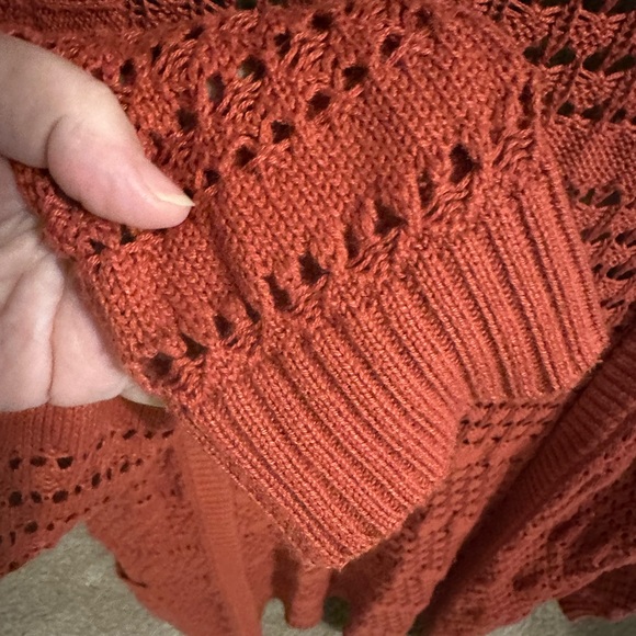 Matilda Jane Rust Open Knit Cardigan - Picture 4 of 7